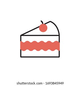 cake icon vector illustration modern style design. isolated on white background