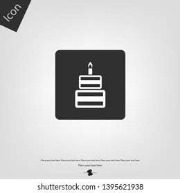 Cake icon. Vector illustration sign