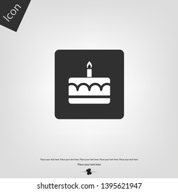 Cake icon. Vector illustration sign