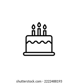 Cake icon vector illustration. Cake sign and symbol. Birthday cake icon