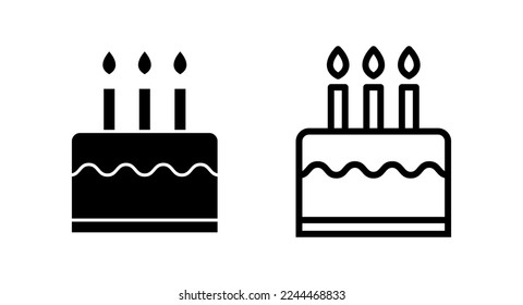 Cake icon vector illustration. Cake sign and symbol. Birthday cake icon