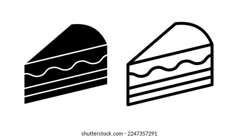 Cake icon vector illustration. Cake sign and symbol. Birthday cake icon