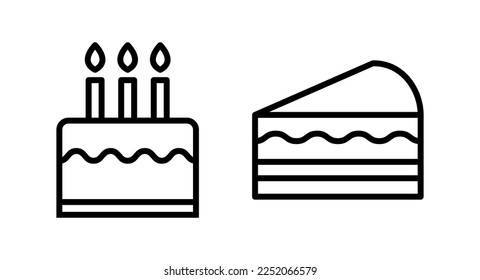 Cake icon vector illustration. Cake sign and symbol. Birthday cake icon