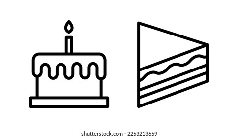 Cake icon vector illustration. Cake sign and symbol. Birthday cake icon