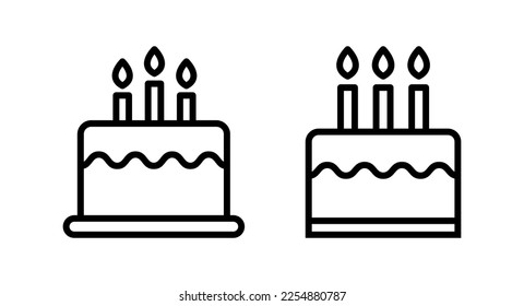 Cake icon vector illustration. Cake sign and symbol. Birthday cake icon