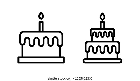 Cake icon vector illustration. Cake sign and symbol. Birthday cake icon