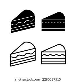 Cake icon vector illustration. Cake sign and symbol. Birthday cake icon
