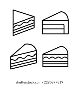 Cake icon vector illustration. Cake sign and symbol. Birthday cake icon