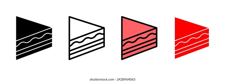Cake icon vector illustration. Cake sign and symbol. Birthday cake icon