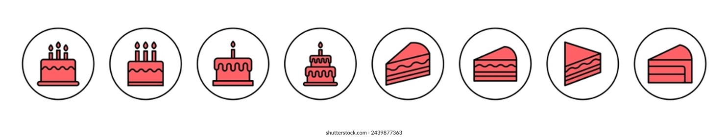 Cake icon vector illustration. Cake sign and symbol. Birthday cake icon