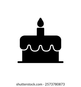 Cake icon vector illustration. Cake sign and symbol. Birthday cake icon