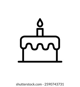 Cake icon vector illustration. Cake sign and symbol. Birthday cake icon