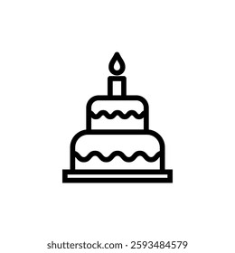 Cake icon vector illustration. Cake sign and symbol. Birthday cake icon