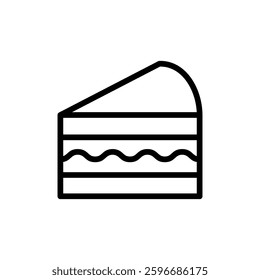 Cake icon vector illustration. Cake sign and symbol. Birthday cake icon