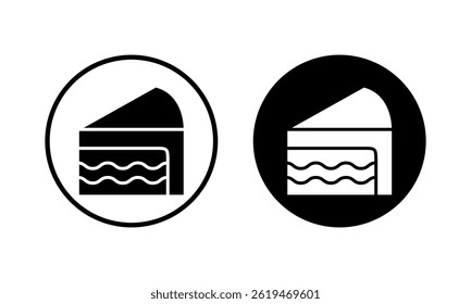 Cake icon vector illustration. Cake sign and symbol. Birthday cake icon