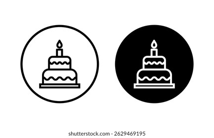 Cake icon vector illustration. Cake sign and symbol. Birthday cake icon