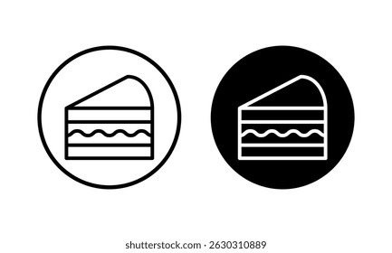 Ilustração do vetor do ícone de bolo. Sinal e símbolo do bolo. Ícone do bolo de aniversário