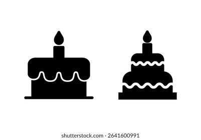Cake icon vector illustration. Cake sign and symbol. Birthday cake icon