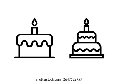 Cake icon vector illustration. Cake sign and symbol. Birthday cake icon