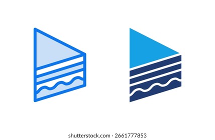 Cake icon vector illustration. Cake sign and symbol. Birthday cake icon