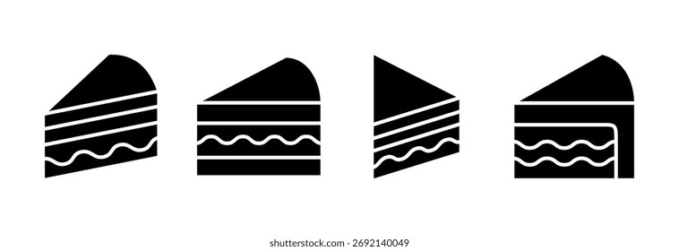 Cake icon vector illustration. Cake sign and symbol. Birthday cake icon