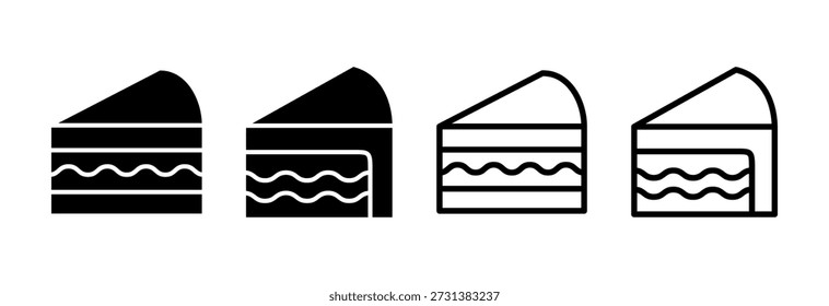 Cake icon vector illustration. Cake sign and symbol. Birthday cake icon