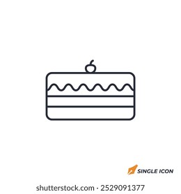cake icon vector illustration. cake symbol isolated on white background