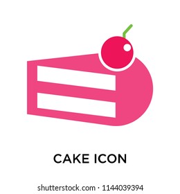 Cake icon vector isolated on white background for your web and mobile app design, Cake logo concept