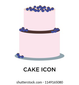 Cake icon vector isolated on white background for your web and mobile app design, Cake logo concept