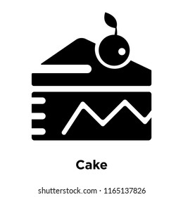 Cake icon vector isolated on white background, Cake transparent sign , food and fruit symbols