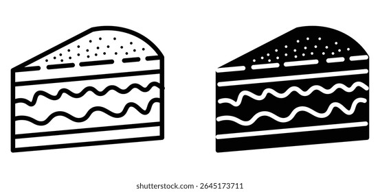 Cake icon vector isolated on white background. Cake icon set illustration. Cake sign and symbol. sweet cake dessert icon vector sign