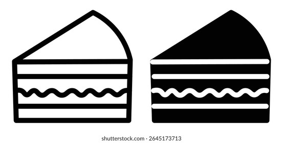 Cake icon vector isolated on white background. Cake icon set illustration. Cake sign and symbol. sweet cake dessert icon vector sign