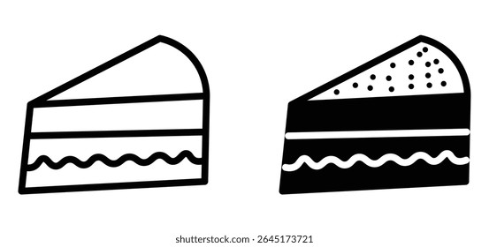 Cake icon vector isolated on white background. Cake icon set illustration. Cake sign and symbol. sweet cake dessert icon vector sign