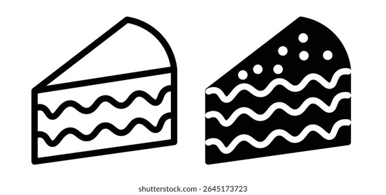 Cake icon vector isolated on white background. Cake icon set illustration. Cake sign and symbol. sweet cake dessert icon vector sign