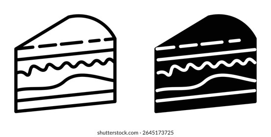 Cake icon vector isolated on white background. Cake icon set illustration. Cake sign and symbol. sweet cake dessert icon vector sign