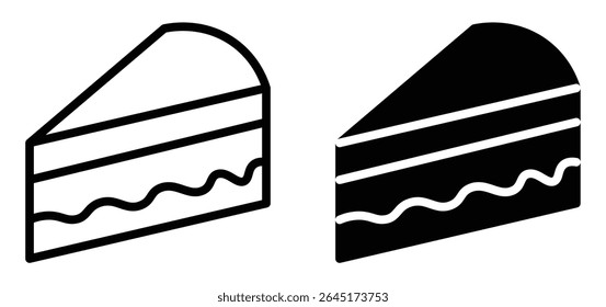 Cake icon vector isolated on white background. Cake icon set illustration. Cake sign and symbol. sweet cake dessert icon vector sign
