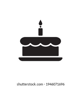 Cake icon in vector. Logotype