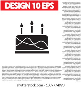 cake icon vector . Lorem Ipsum Illustration design
