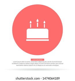 cake icon vector . Lorem Ipsum Illustration design