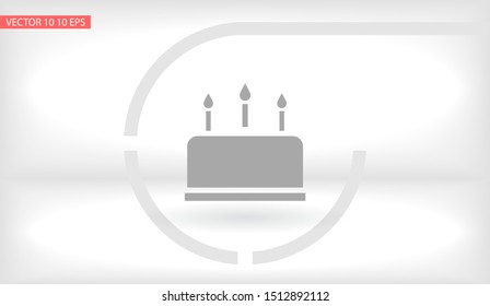 cake icon vector . Lorem Ipsum Illustration design