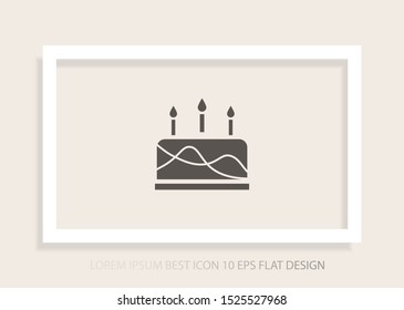 cake icon vector . Lorem Ipsum Illustration design