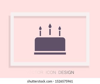 cake icon vector . Lorem Ipsum Illustration design