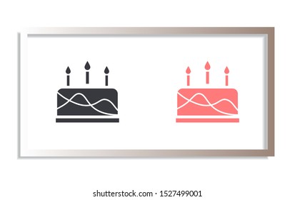 cake icon vector . Lorem Ipsum Illustration design