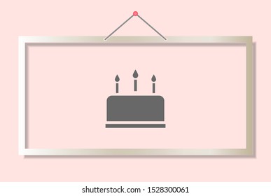 cake icon vector . Lorem Ipsum Illustration design