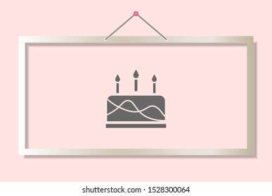 cake icon vector . Lorem Ipsum Illustration design