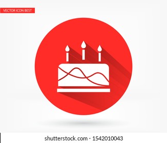 cake icon vector . Lorem Ipsum Illustration design