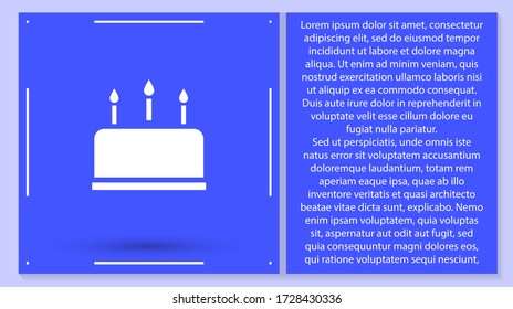 cake icon vector . Lorem Ipsum Illustration design