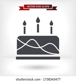 cake icon vector . Lorem Ipsum Illustration design