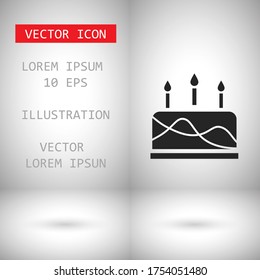 cake icon vector . Lorem Ipsum Illustration design