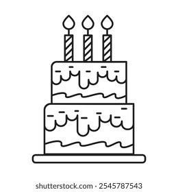 cake icon vector on white background